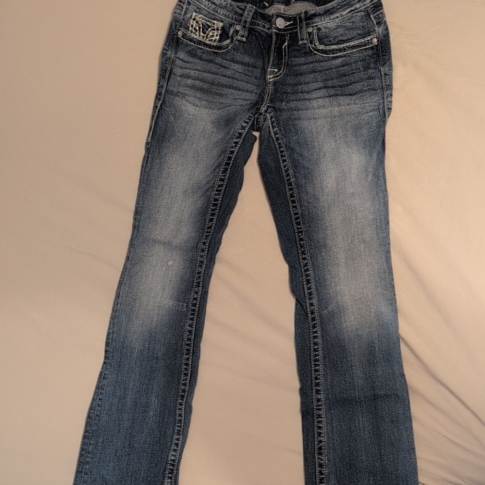 Vigoss Women's Faded Blue Boot Cut Jeans